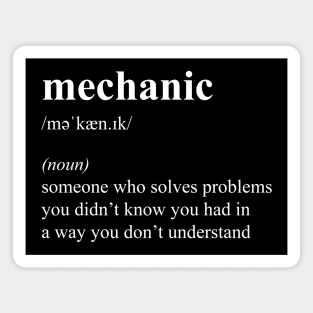 Funny Auto Mechanic Definition Magnet